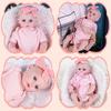 ROERHE Reborn Baby Vinyl Baby Realistic Cloth Perfect for Parenting Doll Therapy Doll, Doll, Girl, Body, 45cm, Newborn, Practice, Gift,