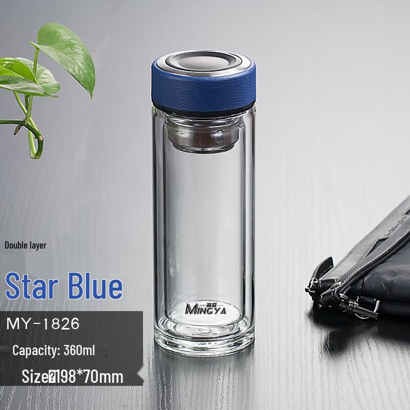 MINGHUI Double-Layer Glass Tea Infuser Cup 360ml