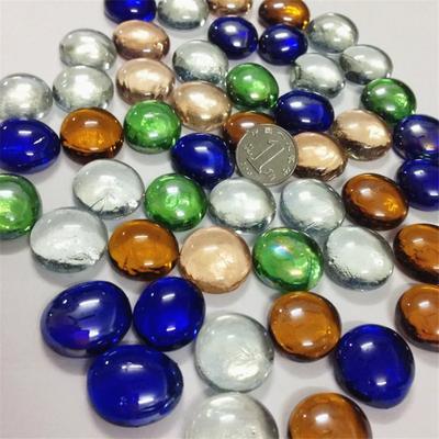 500g /lot 1.8cm Aquarium Decoration Stones Glass Stones Fake Crystals Gems Vase Garden Pebble Stones