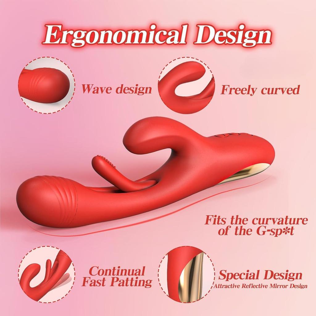 Rabbit Patting Vibrator für Frauen Clit Sucker Saugen Klitoris Stimulator Leistungsstarke G-Punkt Sex Spielzeug Weibliche Masturbator Erwachsene Waren