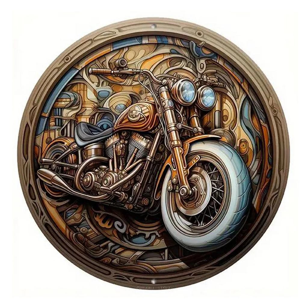 Vintage D Tłoczony Okrągły Metalowy Znak Motocyklowy Zestaw Retro Biker Chopper Dekoracja Ścienna do Garażu Jaskini Mężczyzny Baru Pubu Entuzjasta Motocykli