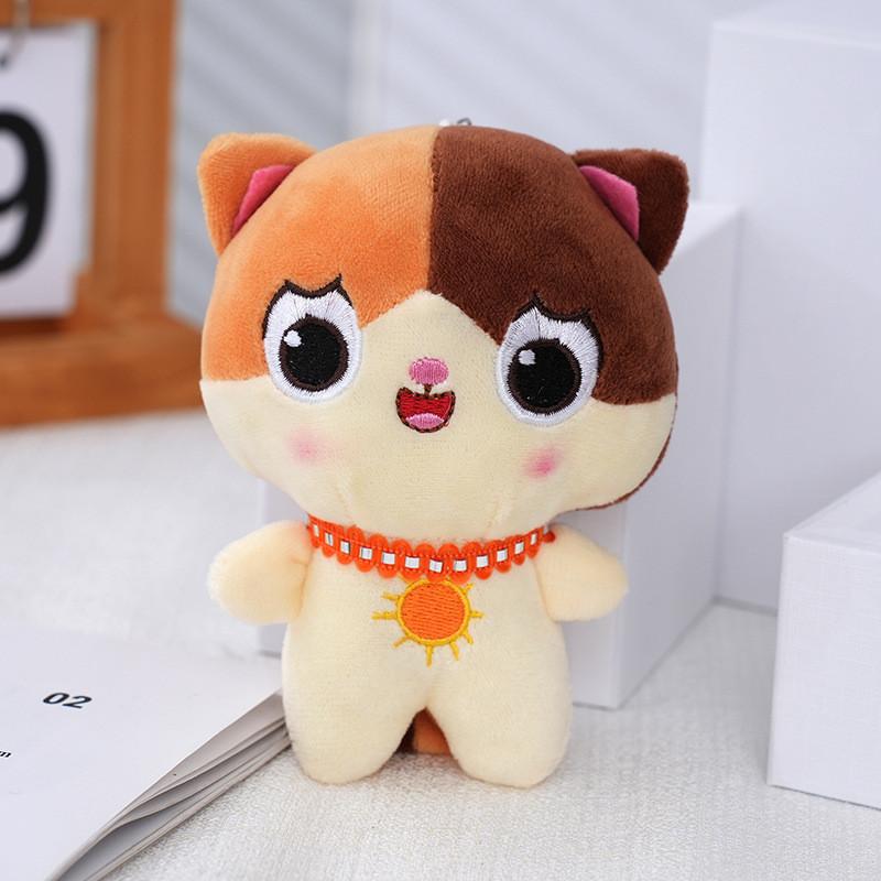 Charming Cartoon Cat Plush Keychain Pp Cotton Filled Lovely Bag Accessory
