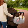 Large Capacity Baby Felt Storage Basket Foldable Baby Stroller Hanging Bag for Home