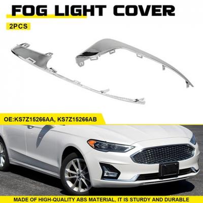 2x Chrome Front Fog Light Lamp Strip Trim For -20 Ford Fusion KS7Z15266AB EA