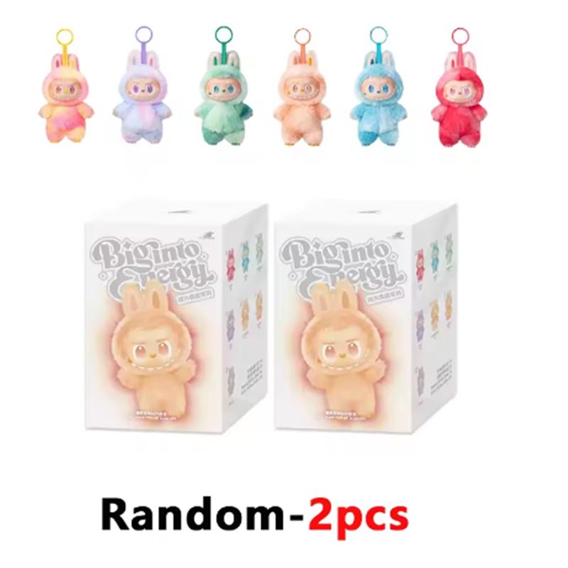 

2 коробки Kawaii Labubu The Monsters Коробка Игрушка Милашка Виниловая Кукла Милая Подвеска для Рюкзака Украшение Плюшевая Кукла Брелок Подарки