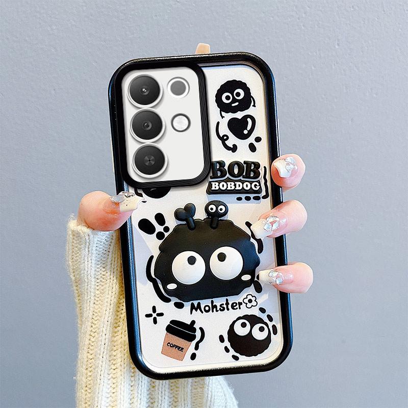 KEYSION Shockproof Case for Realme C85 5G with Lanyard Soft Silicone Cute 3D Cartoon Doll Phone Back Cover for Realme C85