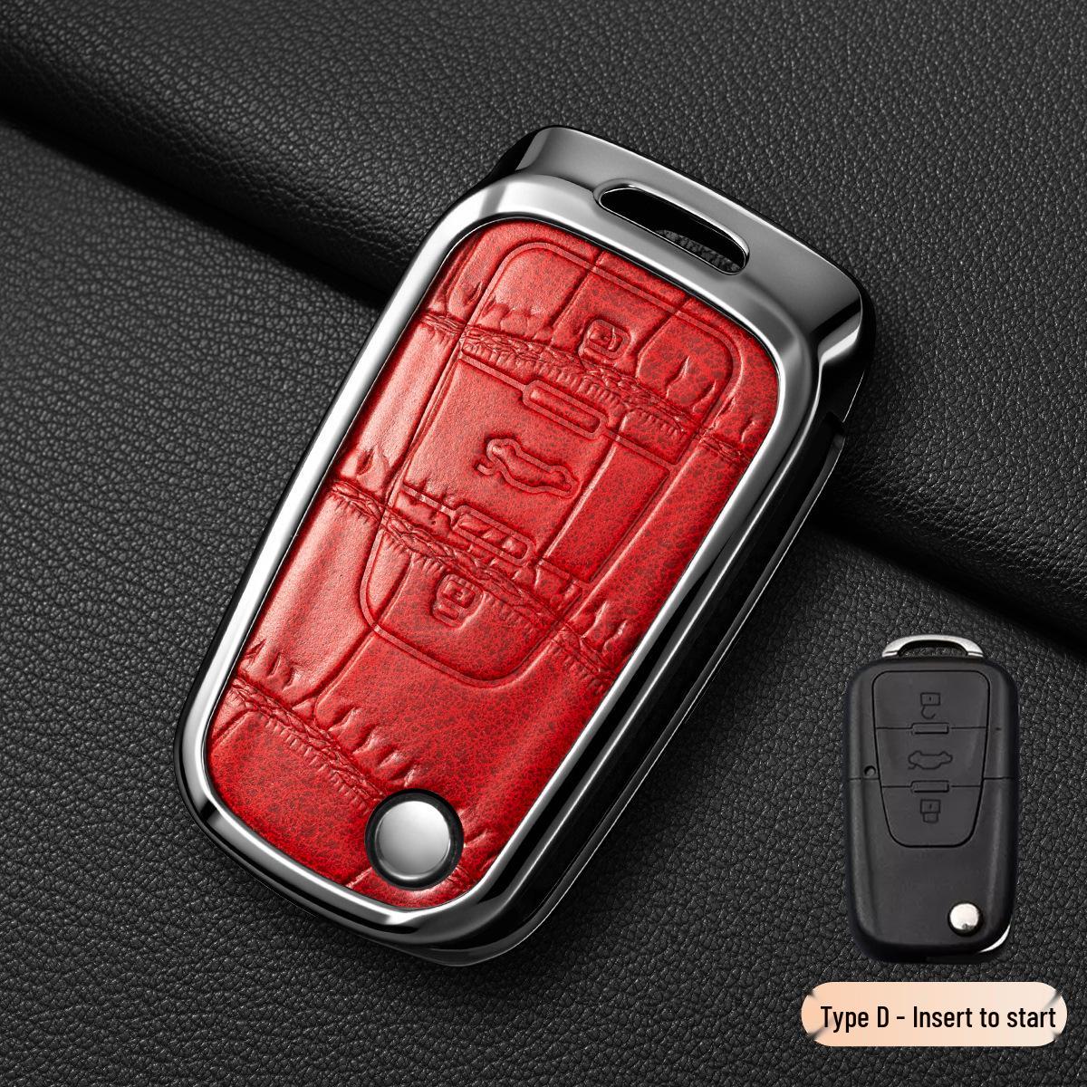 Crocodile Grain Roewe Key Case for i5, RX5, RX3, RX8, i6MAX, Ei5, Ei6, 350, 360, W5 Crocodile Grain