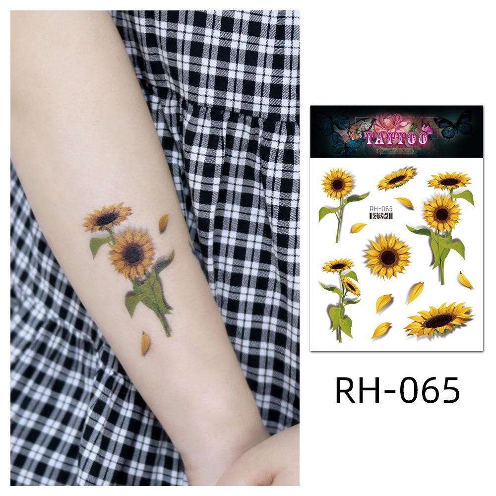 Waterproof Colorful Flower Tattoo Stickers - Disposable Tattoos