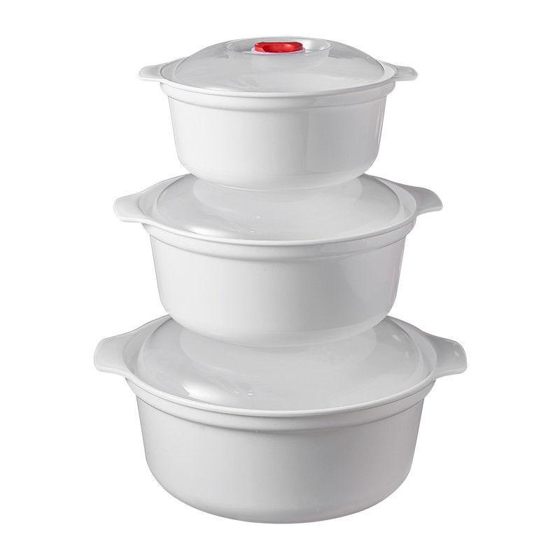 

Microwave Oven Special Box Heated Soup Pot Rice Steamed Hot Steamed Buns With Lid Eco-friendly Food Grade Outdoor Tableware білий