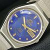 JAPAN VINTAGE ORIENT CRYSTAL AUTOMATIC MENS BLUE COLOR DIAL WATCH A707777-1