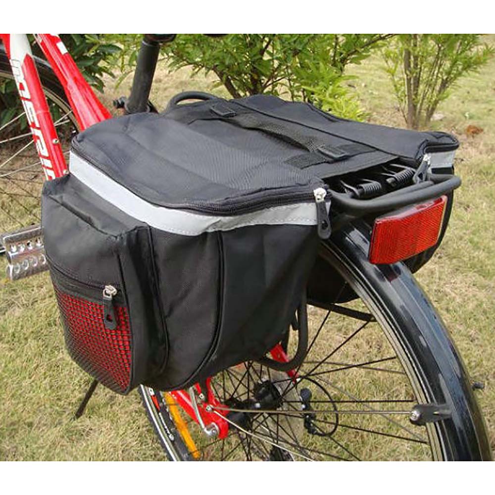 Red Waterproof Double Bike Bags, Bicycle Rear Seats, Package