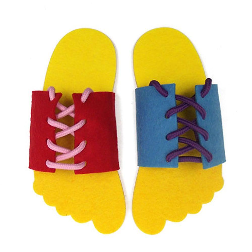 

Нетканые шнурованные тапочки Учимся шнуровать Завязывать Детские тапочки Прочные шнурки Тренировочные тапочки