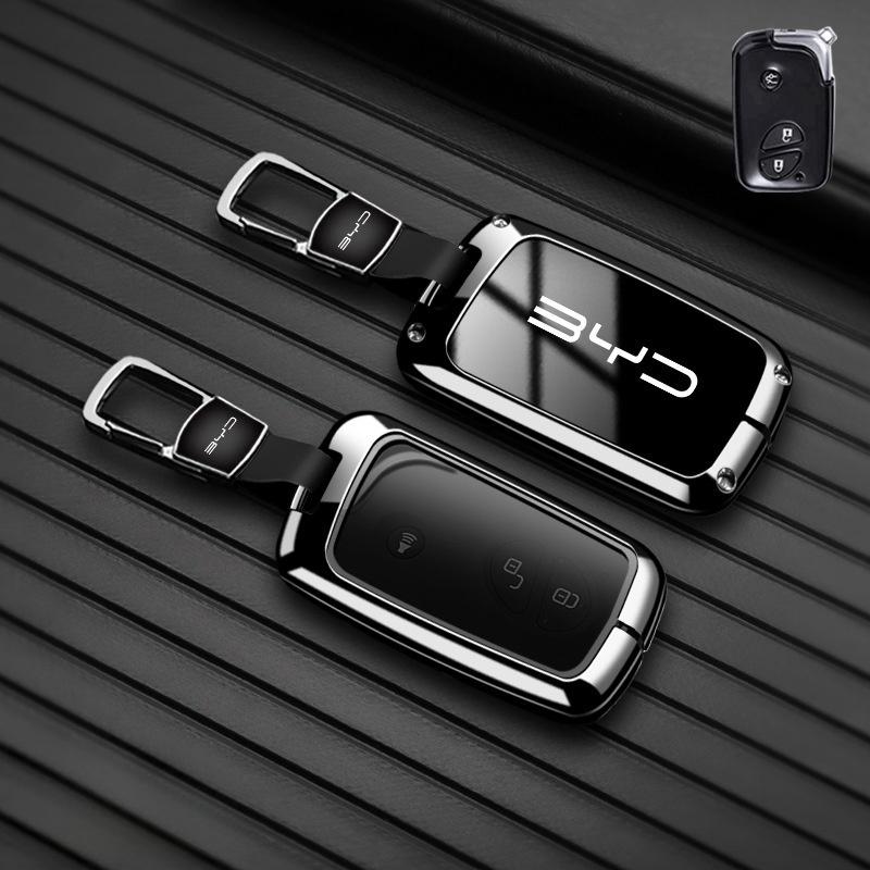 Étui Porte-Clé Télécommande Voiture Coque Housse Sac pour BYD Song Plus Atto 3 Han EV Tang DM Qin Seal Dolphin Accessoires Porte-Clés