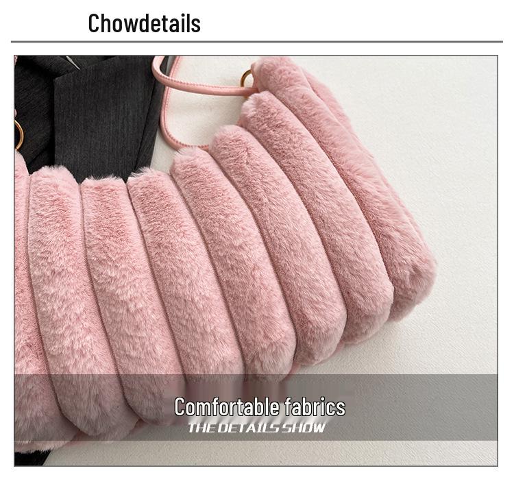 Plush Furry Tote: Trendy Autumn/Winter Versatile Single Shoulder Handbag for Women