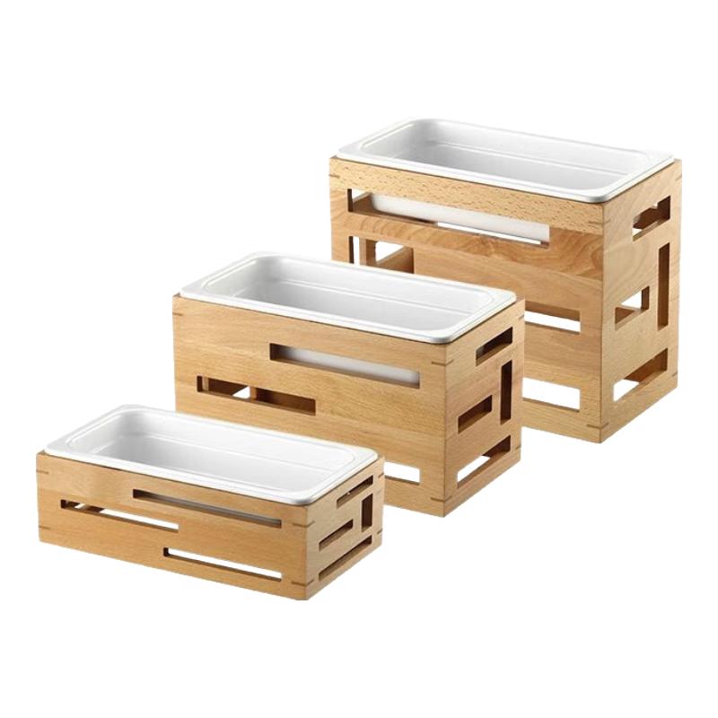 Chinese Style Melamine Hollow Buffet Display Tray Set