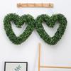 Odorata Aglatia Simulation Heart Shaped Flower Wreath Door Christmas Decoration
