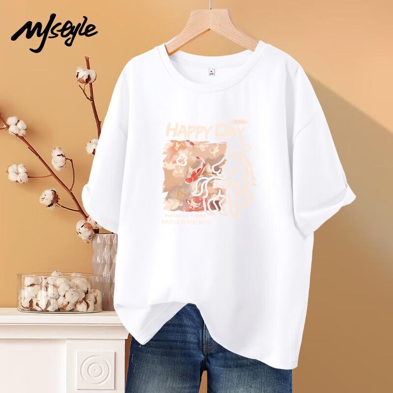 MJ STYLE Women s Graphic Cotton T-Shirt M