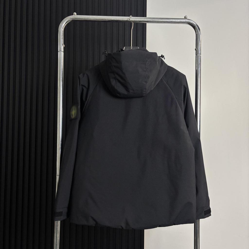 Kő Színű Férfi Amerikai Stílusú Funkcionális Kapucnis Munkaruha Dzseki