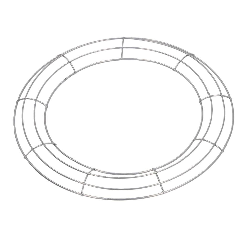 Wire Wreath Frame Round Metal Wreath Form with Ring Design for DIY Crafts Floral Projects Home Decor Holiday Weddings