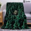 Waldhütte Illustration Leichte Mikrofaser Weiche Weihnachtsfleece-Decke Warme Gemütliche Überwurfdecke für Bett Büro Reisen Ganzjahresnutzung