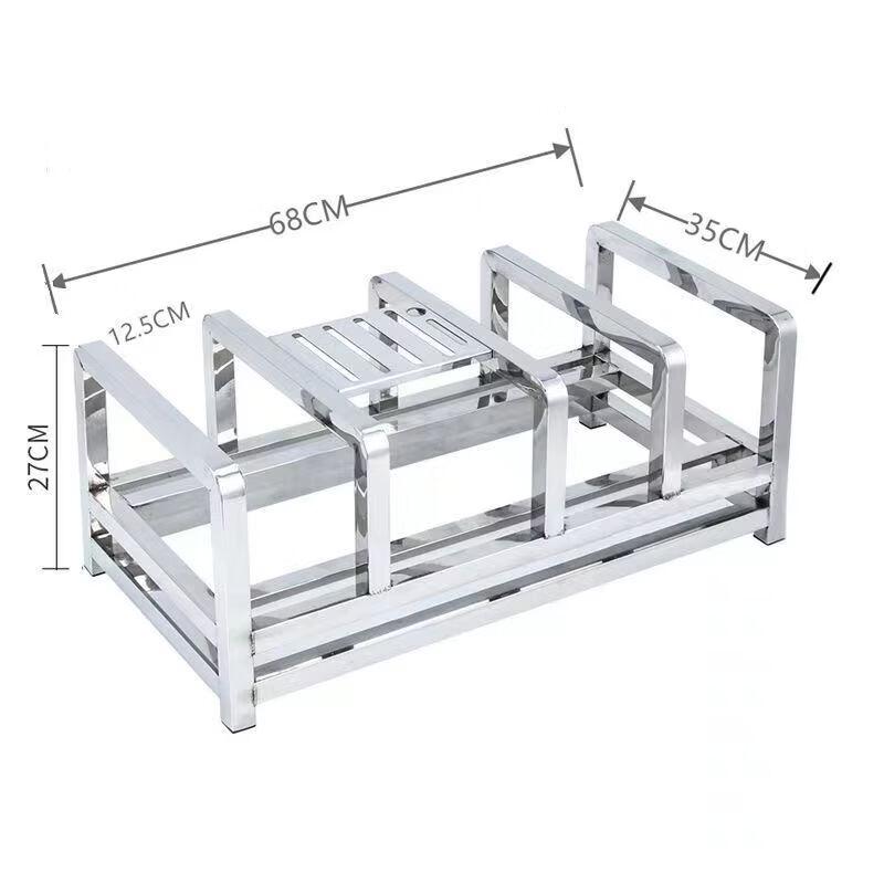 Commercial Stainless Steel Cutting Board & Knife Holder