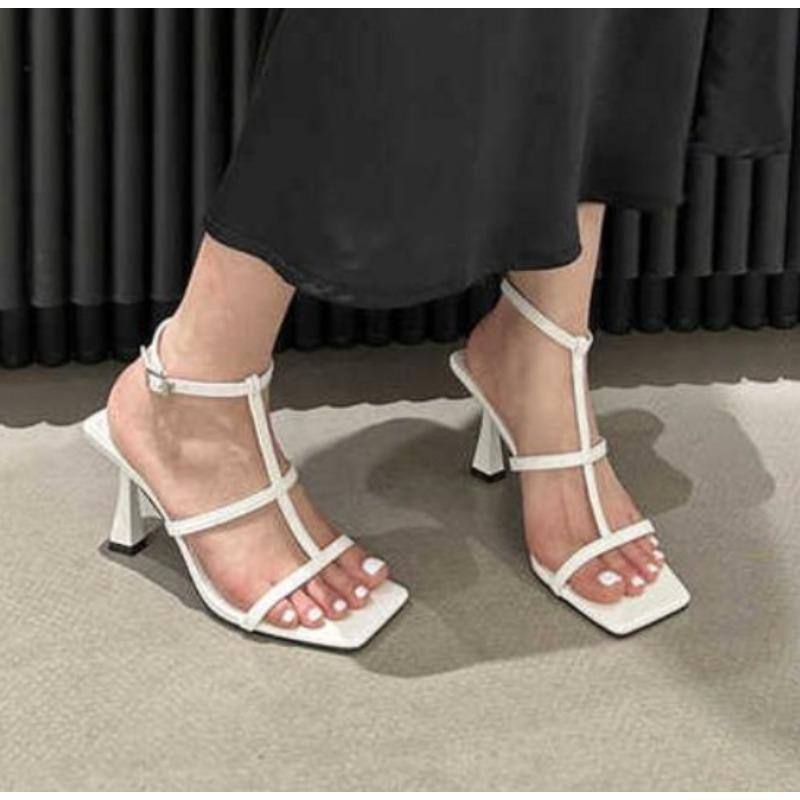 Fashion New Summer High Heels Women Gladiator Sandals Fashionable Narrow Band Singbacks Mules Party Dress Shoes for Ladies Zapatos Mujer
