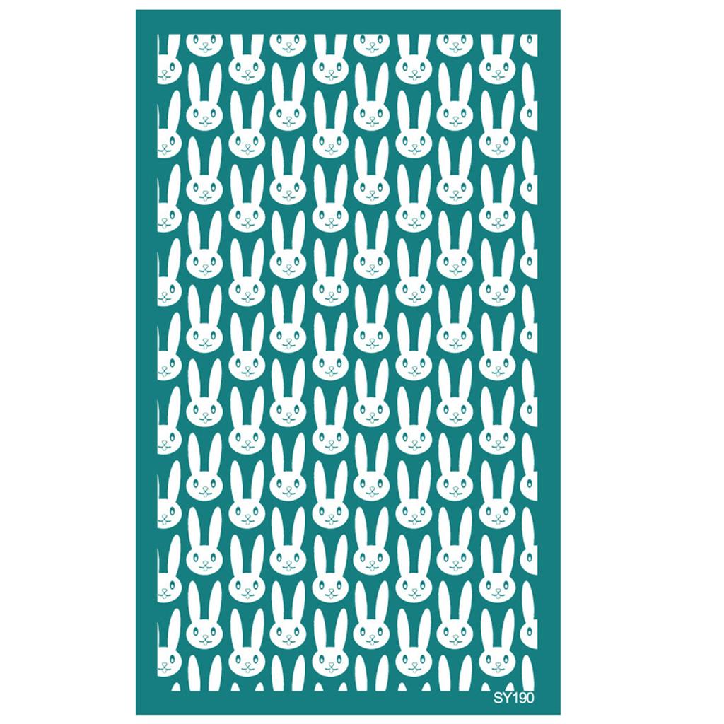 Kaninchen Eierschale Siebdruckschablonen 6,3x4 Zoll Waschbare Siebdruckschablonen für Tonohrringe Schmuckherstellung