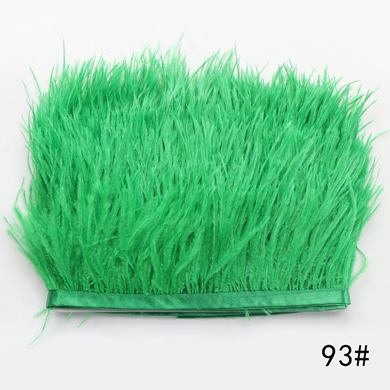 2M Ostrich Feather Cloth Edge 8-10 Cm Cuffs Clothing Skirt Decorative Accessories Color Ostrich Feather Cloth With Feathers