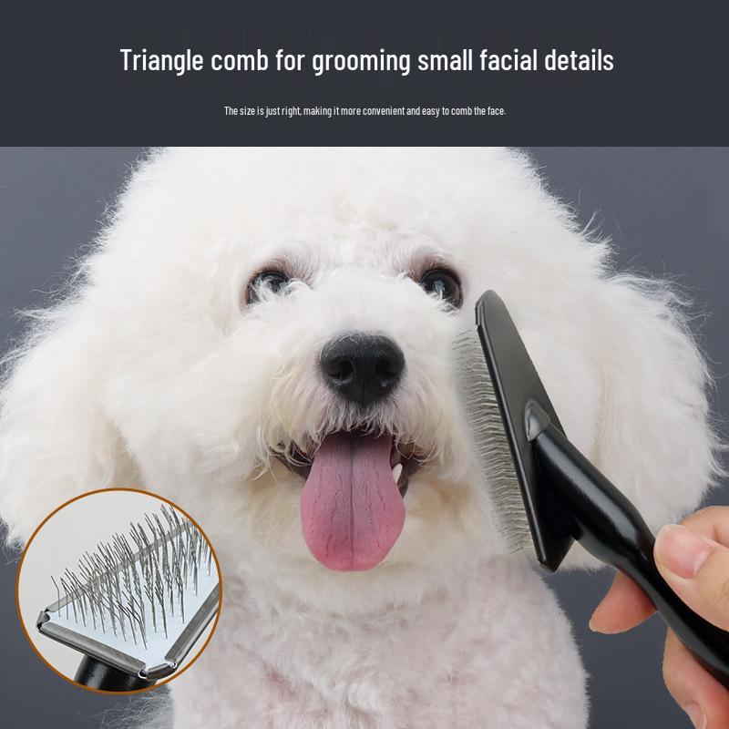 Pet Grooming Comb for Cats & Dogs - Removes Loose Hair with Fluffy Needle Rake