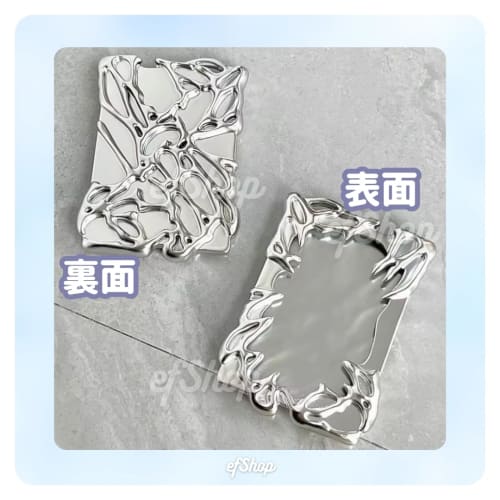 efShop Trading Card Case, B8 [Silver] Hard Case, Top Loader, Landmine Style, Angel Neighborhood, Mass-Produced, Oshikatsu, Oshi Color, Rabbit, Instax