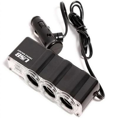 3 Yollu Araç Çakmak Şarj Cihazı Çakmak Soketi Splitter Araç Usb Şarj Cihazı