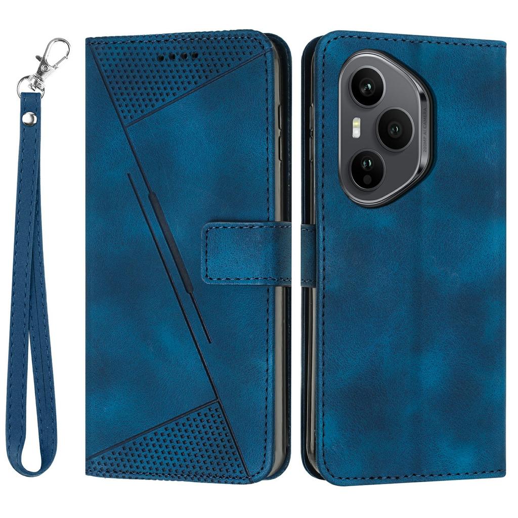 Leather Case for Honor 400 Pro 5G (Global) Imprinted Triangle Phone Cover