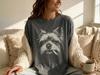 Raucher Yorkie T-Shirt - Vintage Y2K Grunge Yorkshire Terrier Grafik-T-Shirt, Lustiges Hundegesicht T, Comfort Colors Meme, Yorkie Mama Papa Geschenk