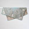 New Decorative Ethnic Style Scarf Literary and Retro Handmade Curled Square Scarf Imitation Silk Hair Double-sided Heterochrome Inkjet Silk Scarf