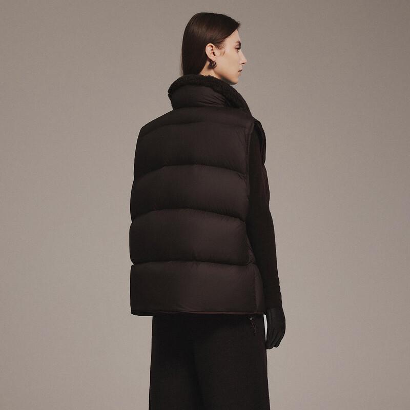 Tanboer Women's Stand Collar Short Down Vest