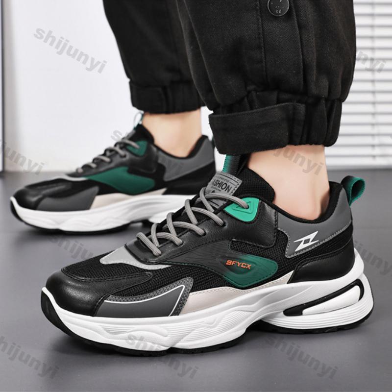 Men Casual Sneakers Autumn Platform Running Shoes Breathable Sports Shoes Fashion Thick Sole Non-slip Sneakers Tenis Masculino