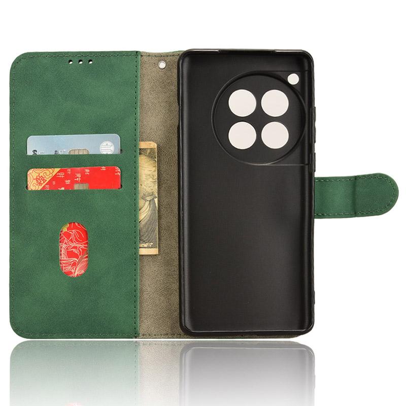 For OnePlus Ace 3 5G/12R 5G Leather Case Skin-Feel Phone Cover with Wallet