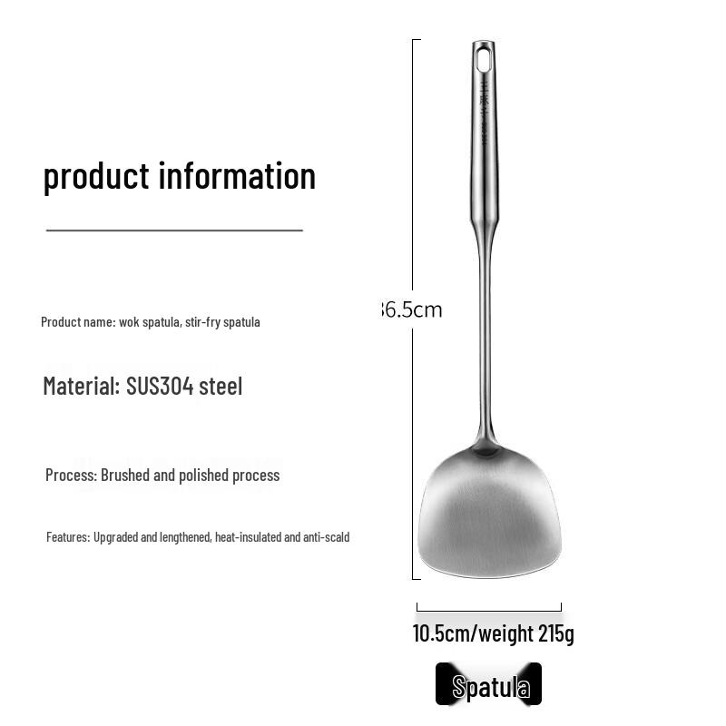 Wang Mazi Star Chef Series Stainless Steel Stir-Fry Spatula