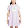 Wildflower Summer Fashion Comfortable Round Neck Pullover Short Sleeve Dress Kids Dress Pink Purple II3057-537