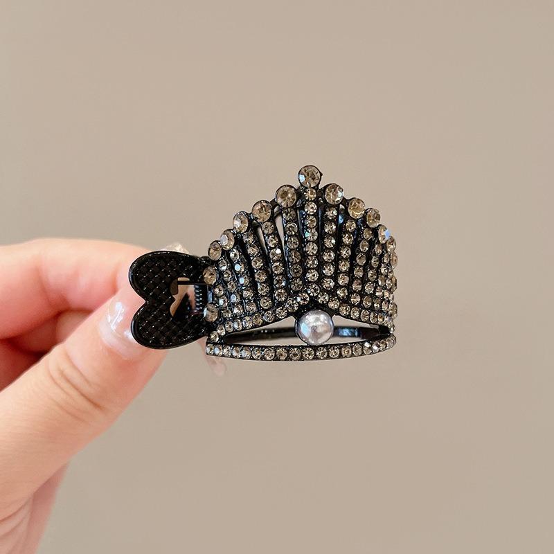 High ponytail clip fixed artifact women s pearl crown hair clip hair accessory women s hair clip hair accessory