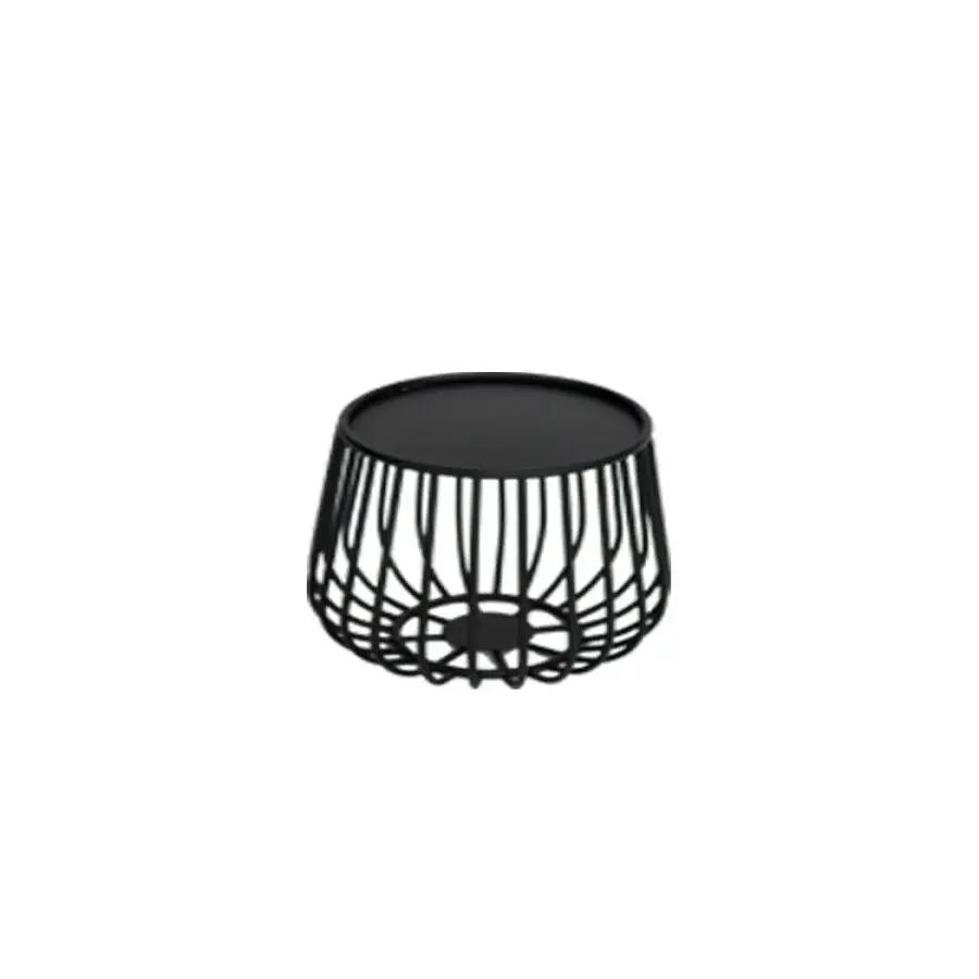 Nordic iron coffee table simple modern living room round combination small coffee table industrial style creative side table