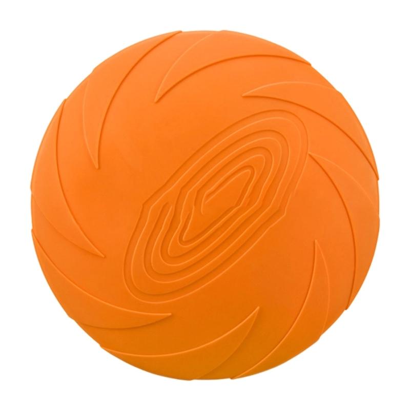 NonSlip Dog Flying Disc Chew Durable Outdoor Toy Rubber Soft Training Exercise For Active Pet