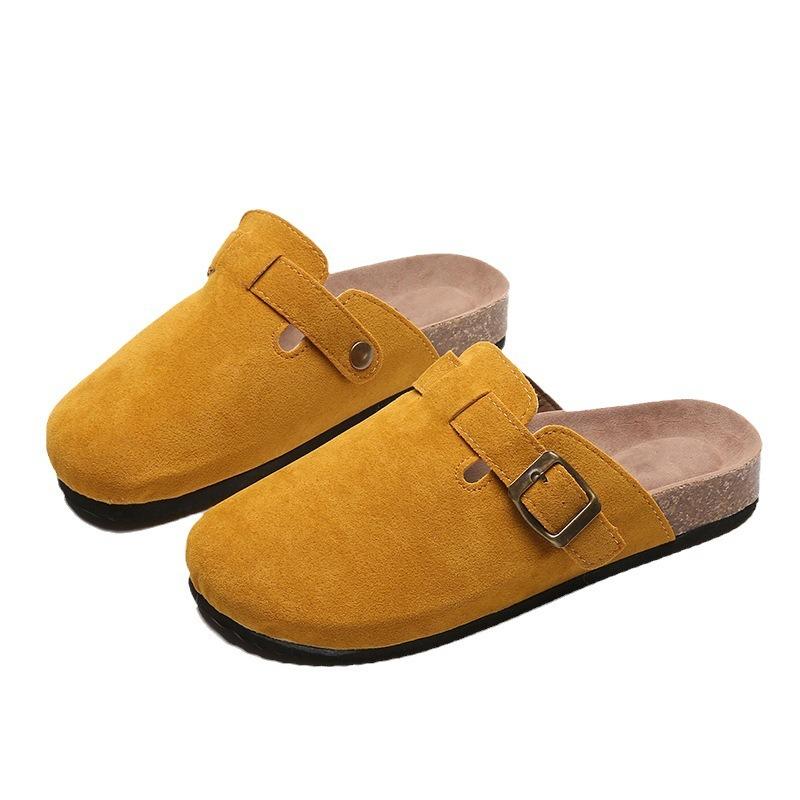 Baotou Hausschuhe weiblich Paar Kork Clog Wunsch große Größe Schuhe lässig halb Clog Lazy Shoes Tide