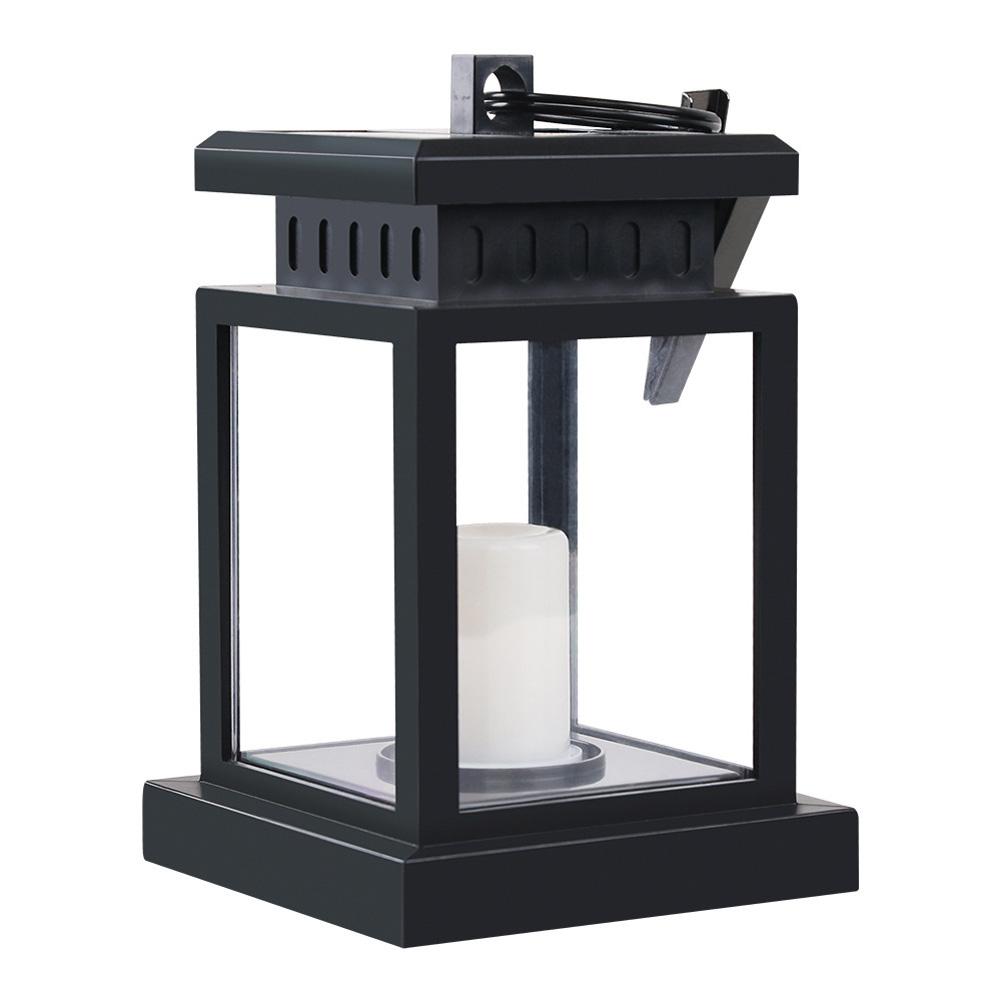 Solar Hanging Lantern Outdoor, Waterproof LED Solar Candle Light, Solar Powered Hanging Light With Clip For Patio Porch Deck Yard Garden Decor