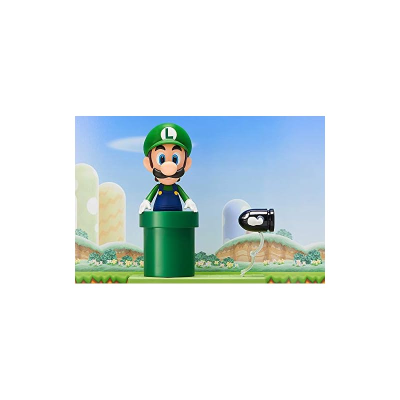 Good Smile Company Nendoroid Super Mario Luigi Non-scale Plastic Painted Movable Figure (Second Re-release)