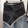 Elegantes Multifunktionales Florales Dreieckstuch Florales Batik-Damen-Halstuch Dreieck Baumwolle Ethnisch Bedrucktes Tuch Passende Hosen