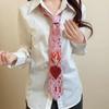 Printing Y2K Neckties Heart Shirt Neckties Fashion Neck Tie  Students