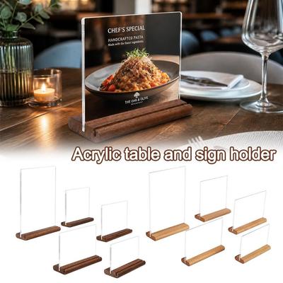 Vertical Standing Price Display Stand Transparent Acrylic Poster Stand Display Tabletop Display