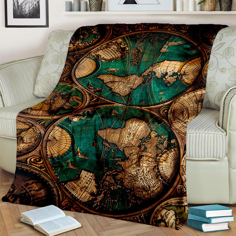29 Style New Retro Marine Nautical Chart Compass Blanket,Soft Throw Blanket for Home Bedroom Bed Sofa Travel Office Cover Kids