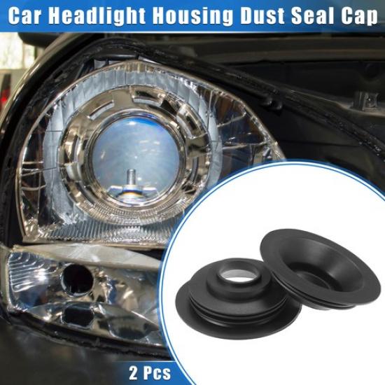 

2pcs Car Headlight Housing Dust Seal Cap 70mm Universal for Headlamp LED Rubber